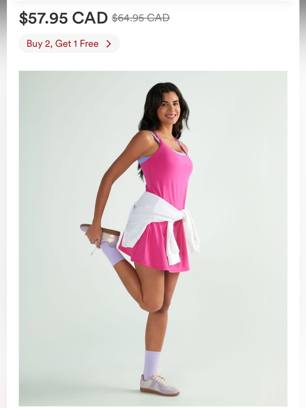 NWT- Halara- XL- Hot Pink 🎾 Mini-Dress W/ 2 pockets included on Shorts.